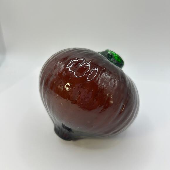 Blown Glass Red Onion Life Size Green Stem Unique Beautiful - Picture 1 of 10